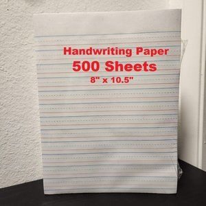 500 sheets Ream handwriting practice Paper school teacher supplies 1/2 Inch Rule